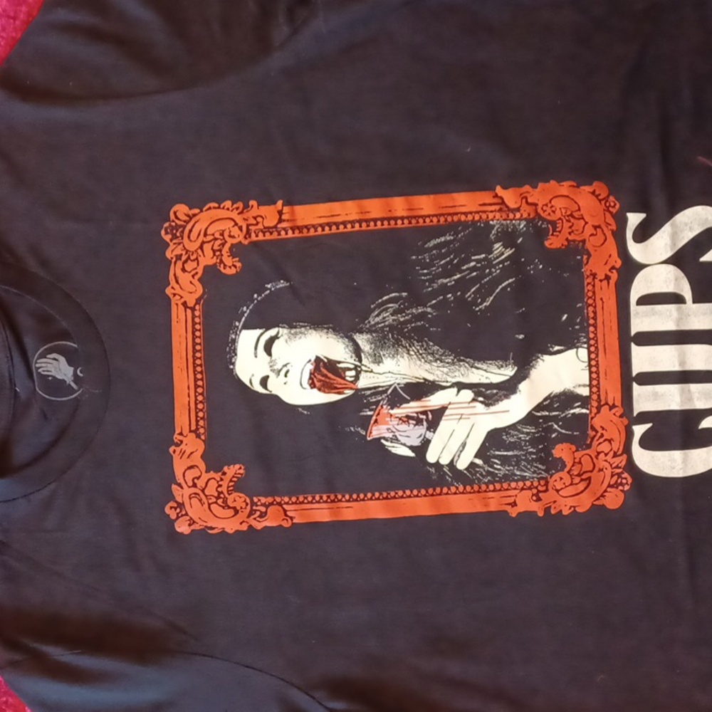 Black 2x short sleeve tshirt with WOMAN VAMPIRE DRINKING BLOOD NEW FROM SOURPUSS